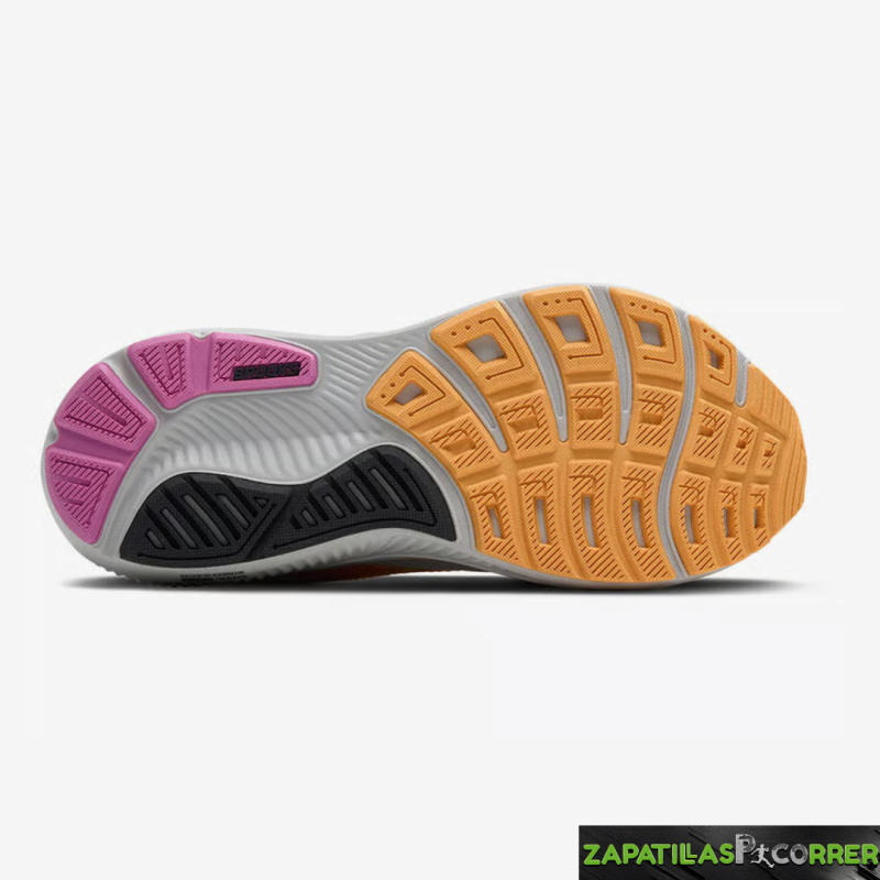 Zapatillas Brooks Ghost 17 Blanco Naranja Rosa  Mujer