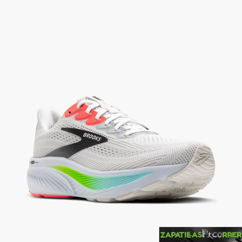 Zapatillas Brooks Ghost 17 Gris Claro Verde