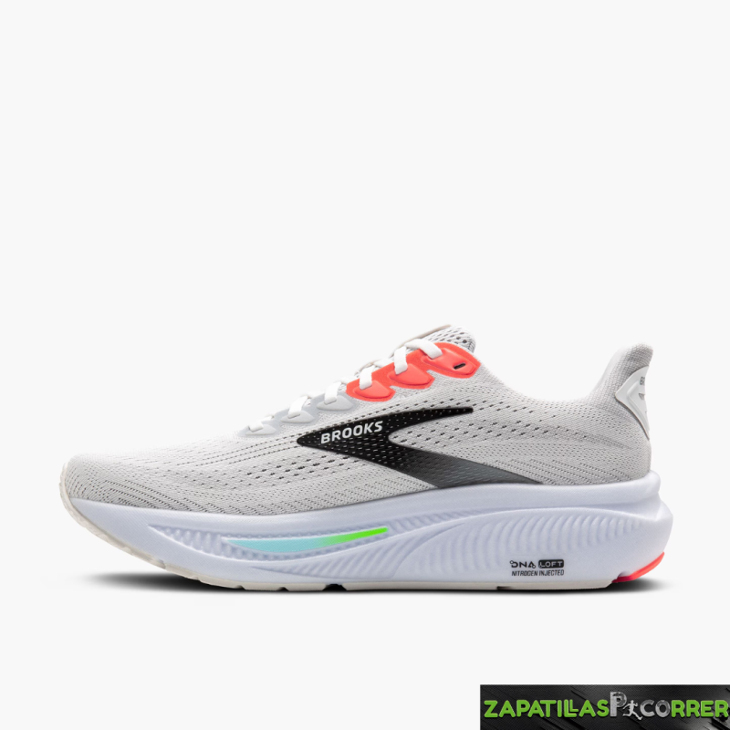 Zapatillas Brooks Ghost 17 Gris Claro Verde