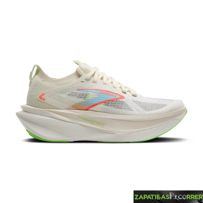 Zapatillas Brooks Hyperion Max 3 Beige Blanca