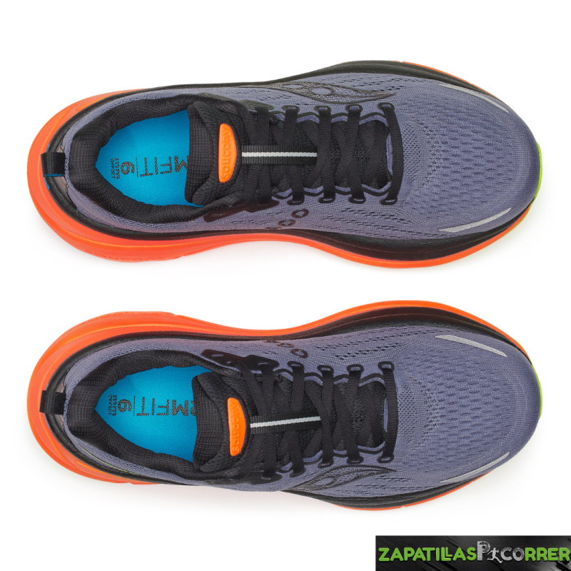 Zapatillas Saucony Hurricane 25 Gris  Naranja