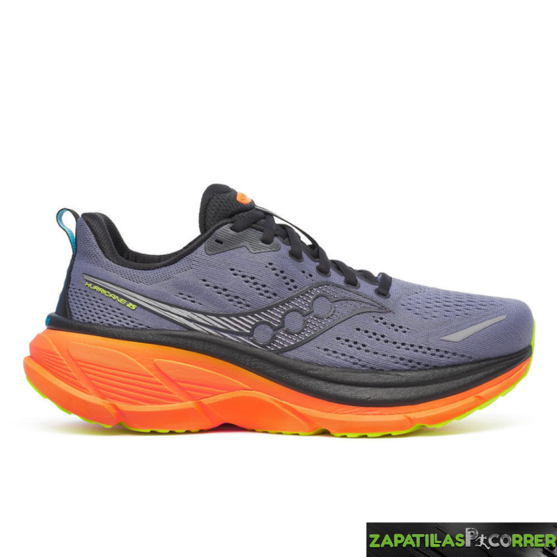 Zapatillas Saucony Hurricane 25 Gris  Naranja