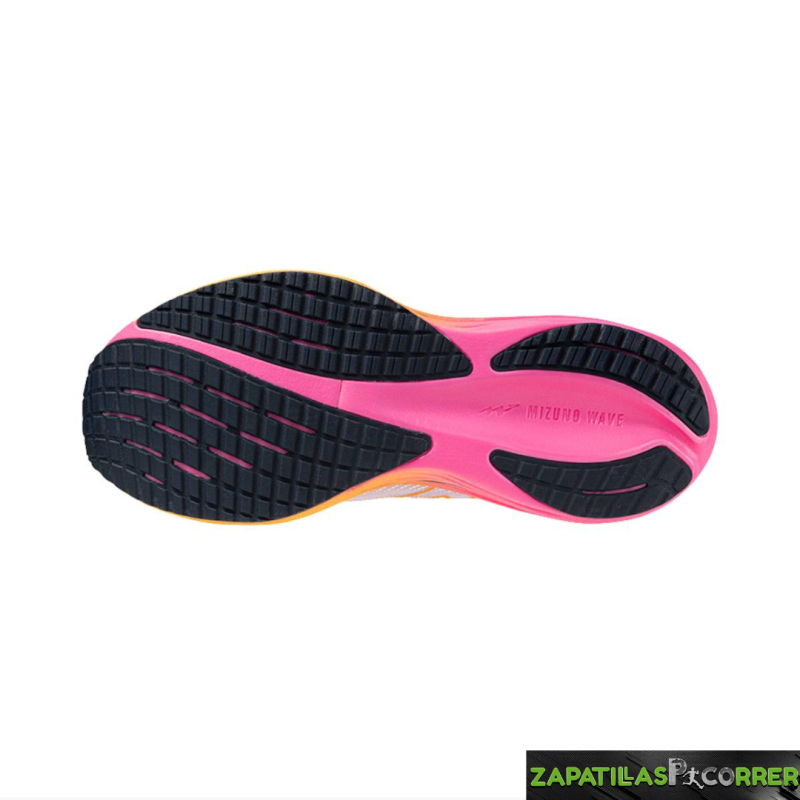 Zapatillas Mizuno Wave Rider 29 Blanco Rosa  Unisex