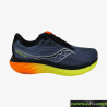 Zapatillas Saucony Ride 18 Azul Oscuro Amarillo Neón Naranja