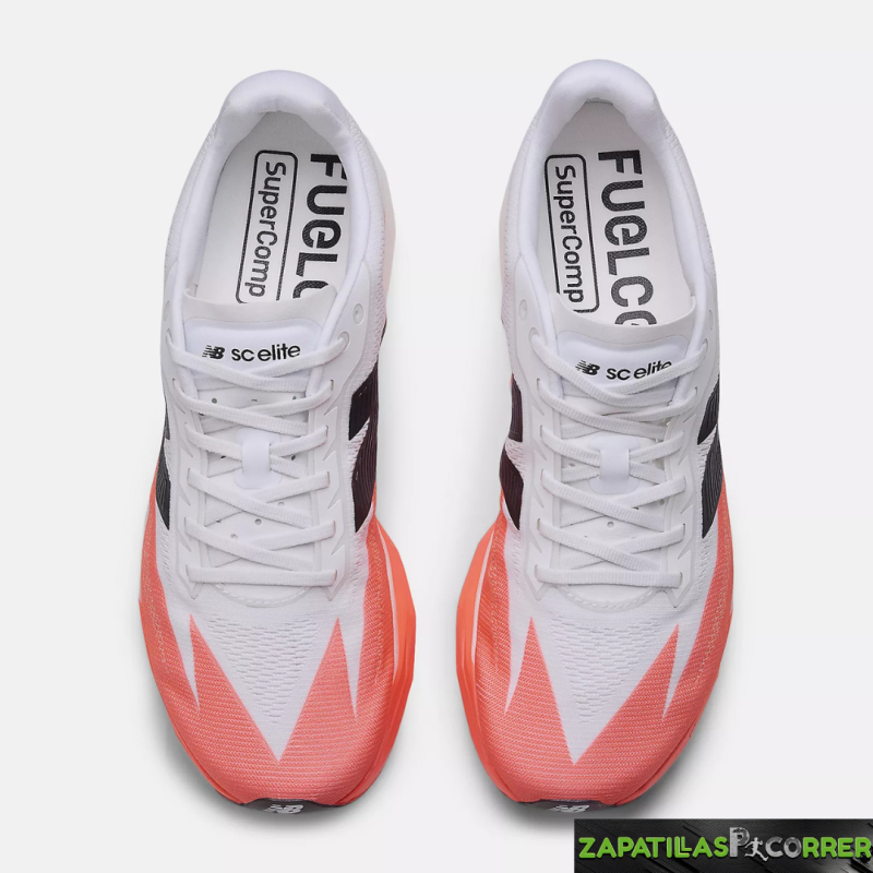 Zapatillas New Balance FuelCell SuperComp Elite v5 Blanco Coral Fluor