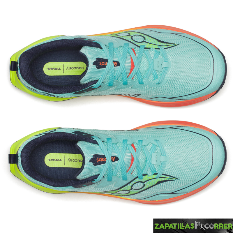 Zapatillas  Saucony Peregrine 16 Turquesa Naranja