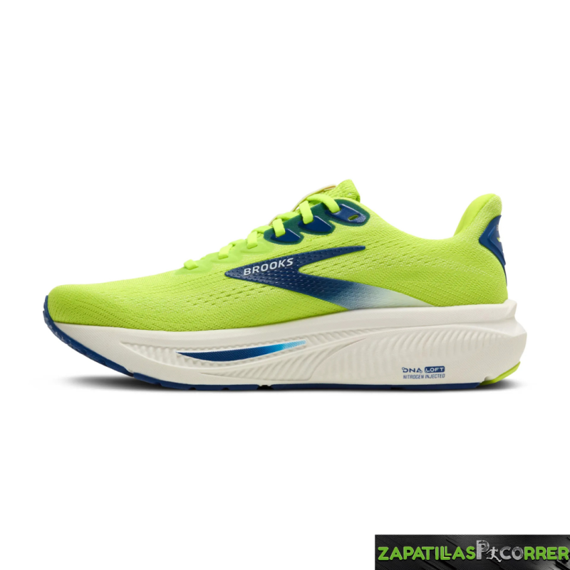 Zapatillas Brooks Ghost 17 Blanco Amarillo Fluor