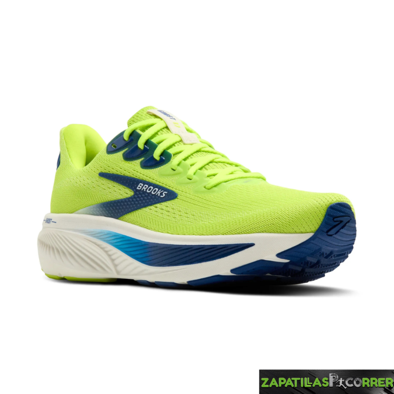 Zapatillas Brooks Ghost 17 Blanco Amarillo Fluor