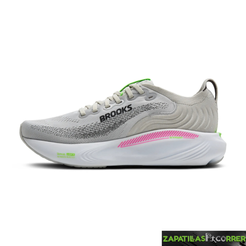 Zapatillas Brooks Adrenaline GTS 25  Gris Claro Verde Fucsia mujer