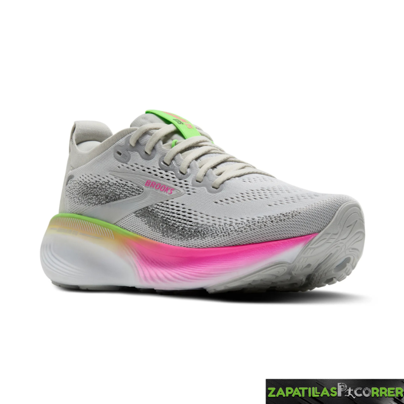 Zapatillas Brooks Adrenaline GTS 25  Gris Claro Verde Fucsia mujer