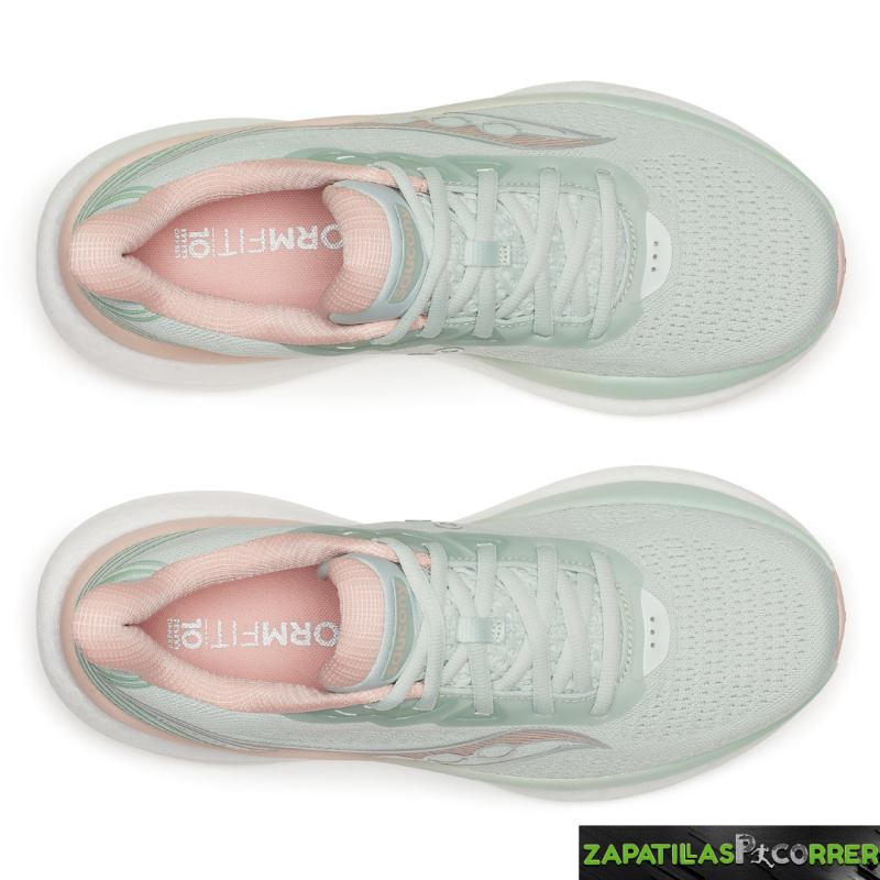 Zapatillas Saucony Triumph 23 Verde Claro Rosa Mujer