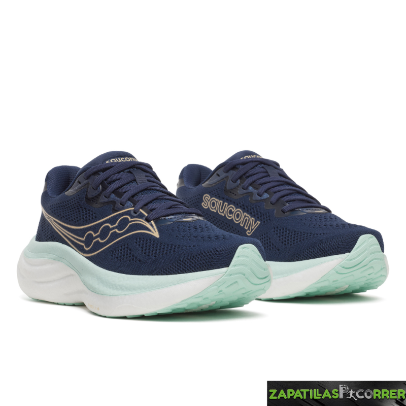Zapatillas Saucony Ride 19 Azul Marino Mujer