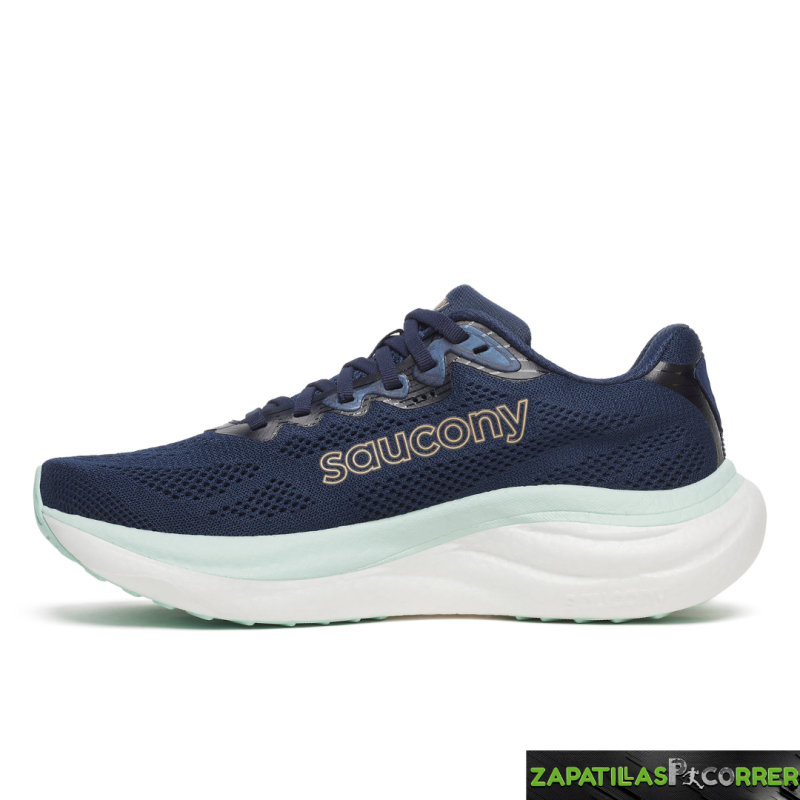 Zapatillas Saucony Ride 19 Azul Marino Mujer