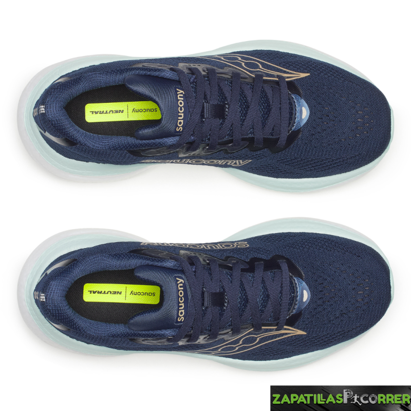 Zapatillas Saucony Ride 19 Azul Marino Mujer