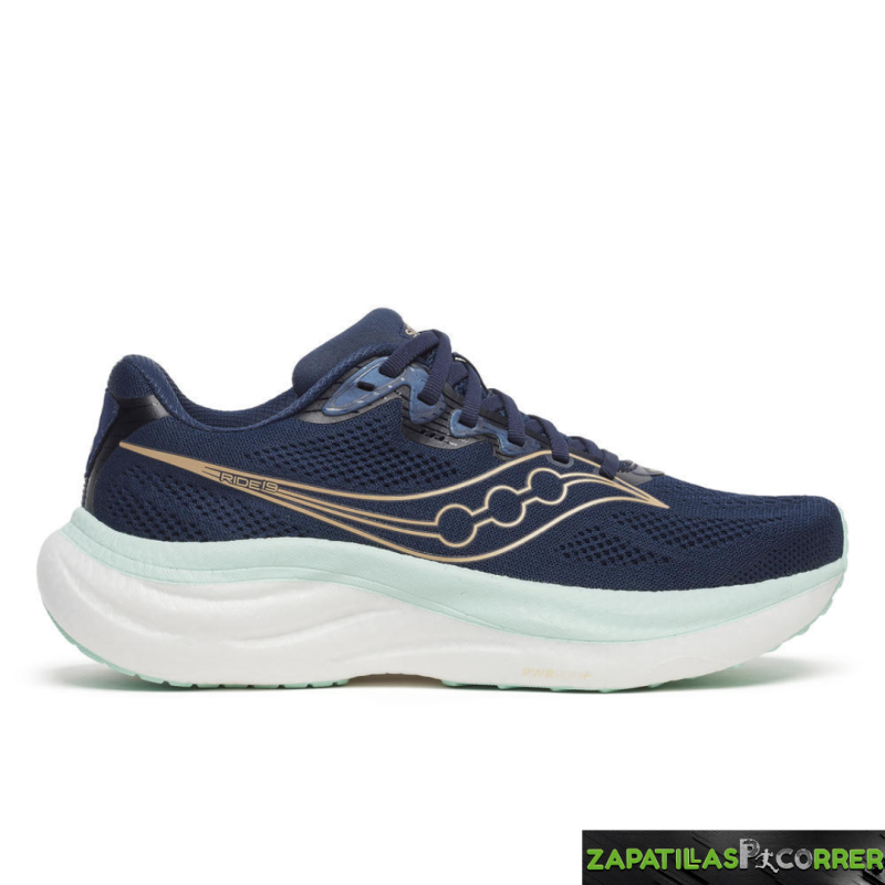 Zapatillas Saucony Ride 19 Azul Marino Mujer