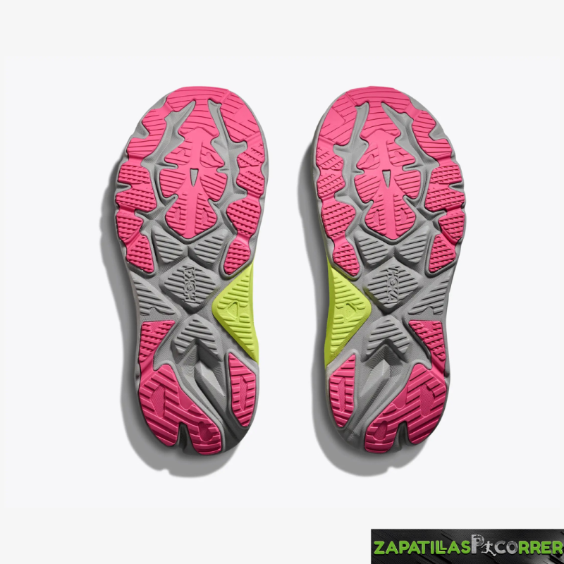 Zapatillas HOKA Arahi 8 Gris Rosa Amarilla Mujer