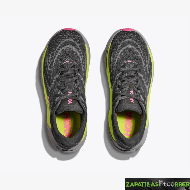 Zapatillas HOKA Arahi 8 Gris Rosa Amarilla Mujer