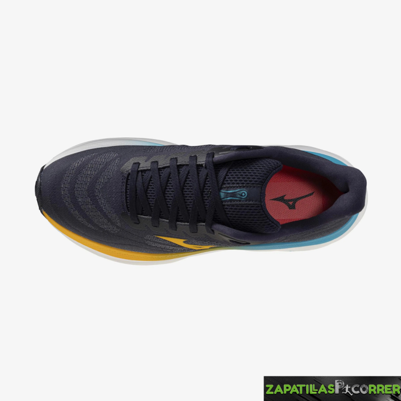 Zapatillas Mizuno Wave Sky 9 Negro Naranja Azul