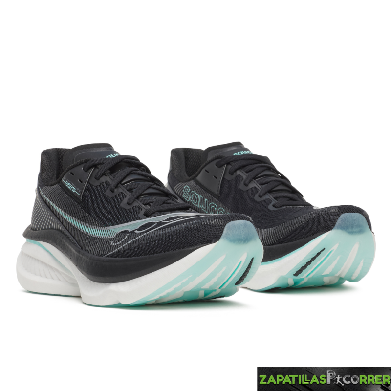 Zapatillas Saucony Endorphin Azura Negra Turquesa Mujer