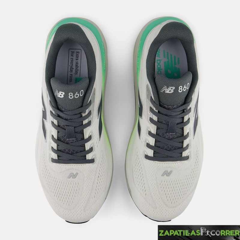 Zapatillas New Balance Fresh Foam X 860 v15 Blanco  Verde Amarillo