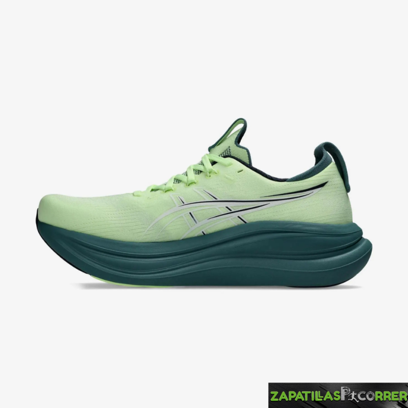 Zapatillas ASICS Gel-Nimbus 28 Verde Lima, Verde oscuro
