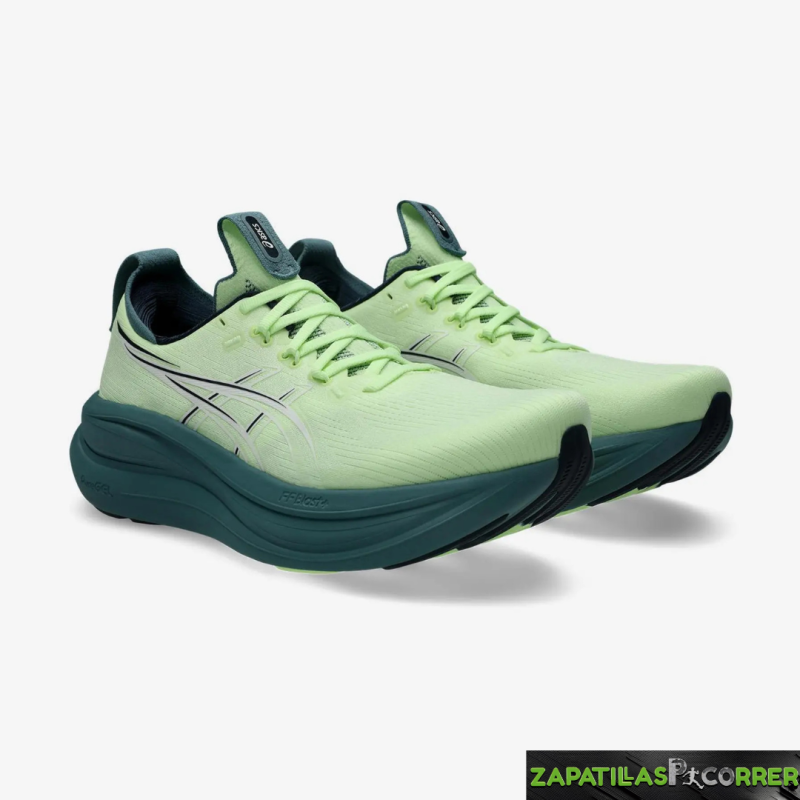 Zapatillas ASICS Gel-Nimbus 28 Verde Lima, Verde oscuro