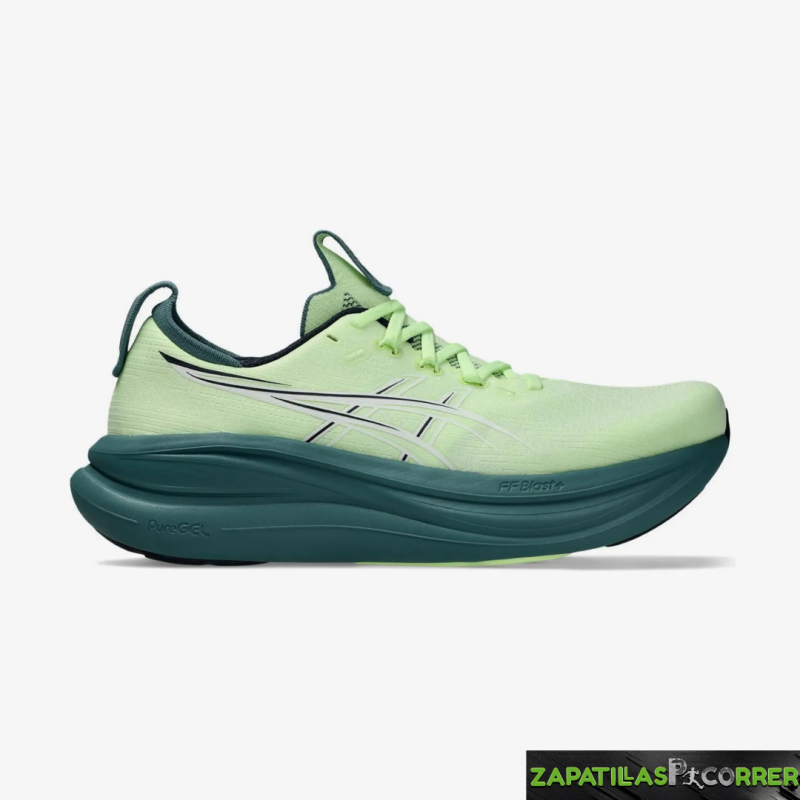 Zapatillas ASICS Gel-Nimbus 28 Verde Lima, Verde oscuro