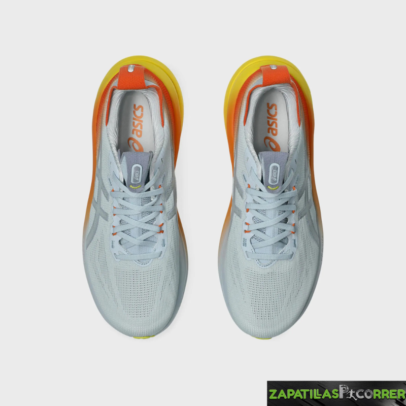 Zapatillas ASICS Gel-Nimbus 28 Sunny Sizzle Azul cielo naranja