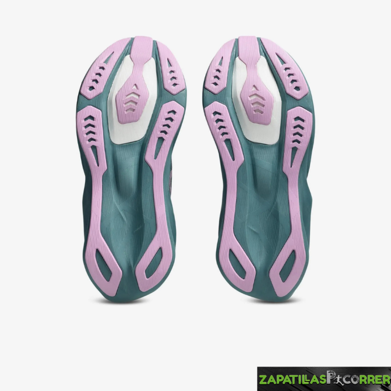 Zapatillas Asics Novablast 6 Verde Rosa Mujer