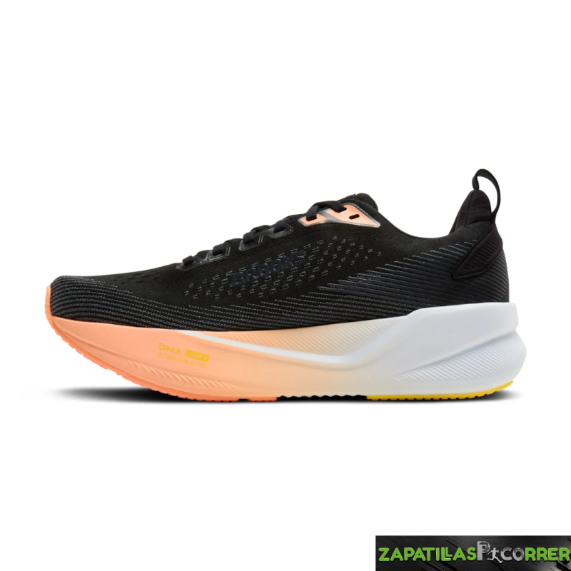 Zapatillas Brooks Ghost Max 4 Negro Naranja Mujer