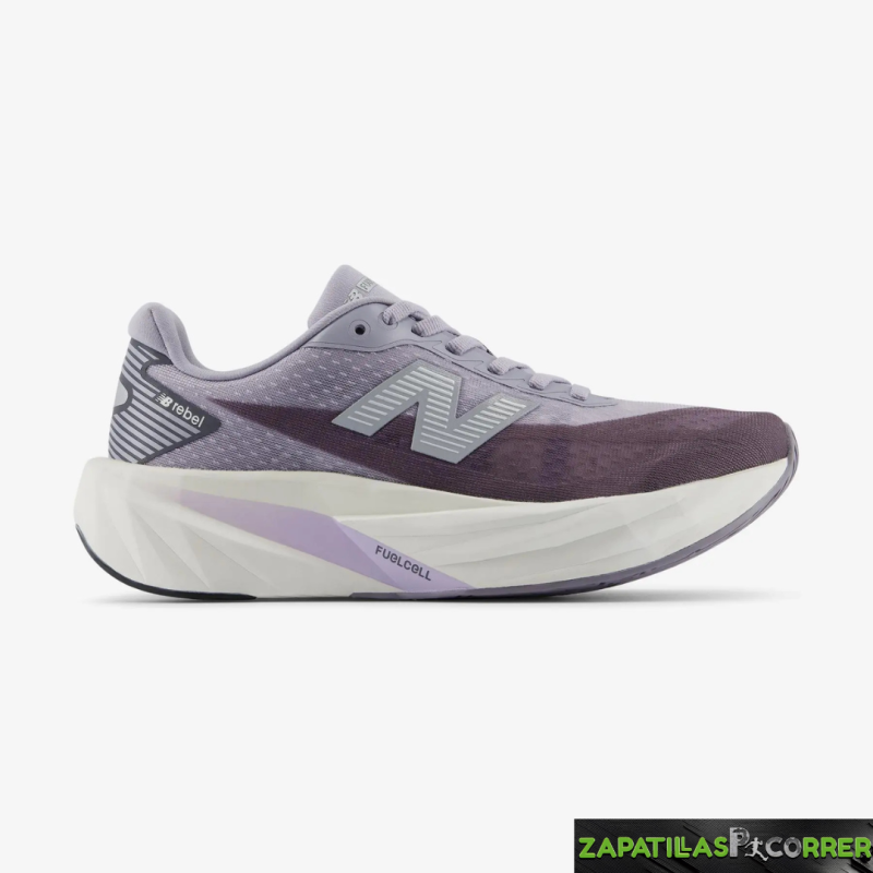 Zapatillas New Balance FuelCell Rebel v5 Lila Gris Mujer