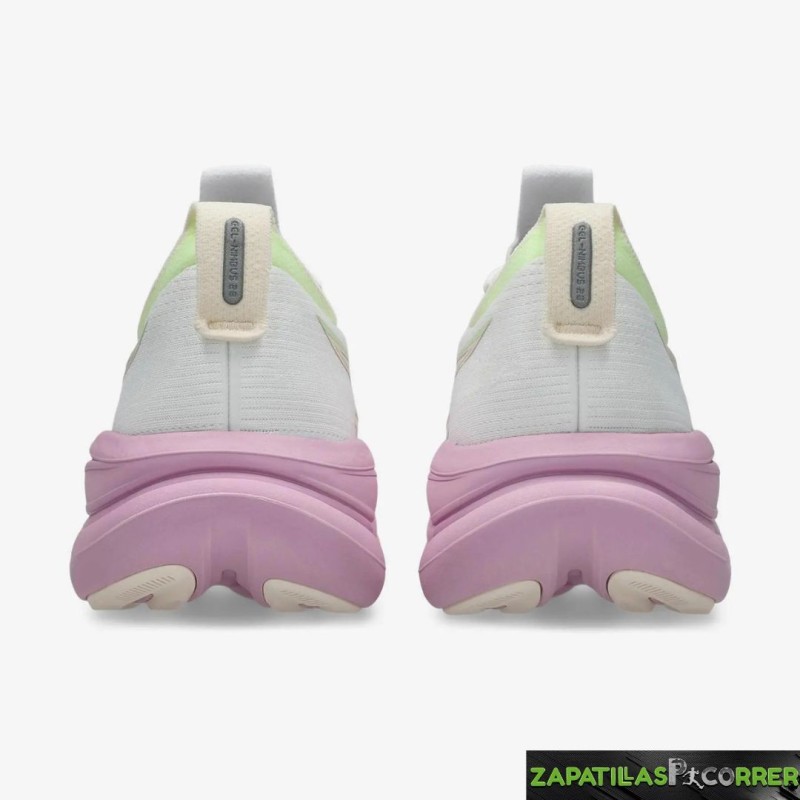 Zapatillas ASICS Gel-Nimbus 28 Blanco Amarillo Violeta Mujer
