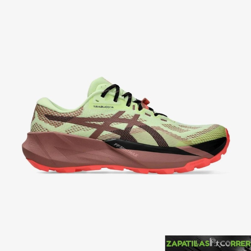 Zapatillas ASICS Trabuco 14 Verde Oscuro Naramja