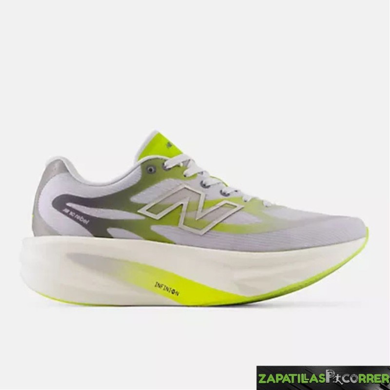 Zapatillas New Balance SuperComp Rebel Gris Azulado Amarillo