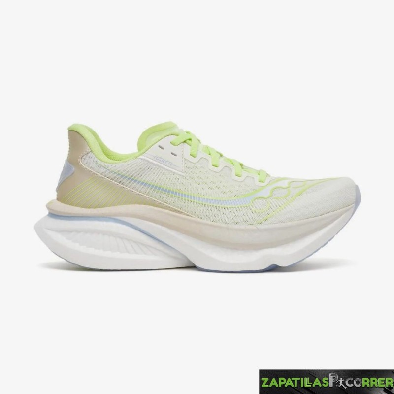 Zapatillas Saucony Endorphin Azura Blanca Amarillo MArfil Mujer