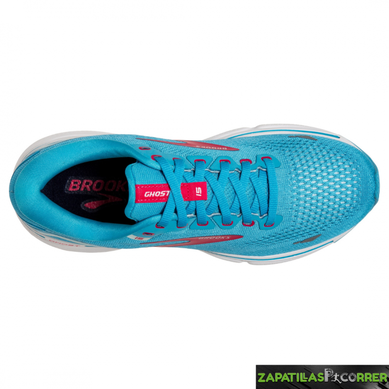 Zapatillas Brooks Ghost 15 Medium Azul Celeste Mujer
