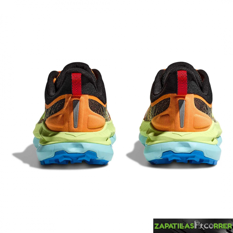 Zapatillas HOKA Mafate Speed 4 Rojo Fuego Anaranjado Verde