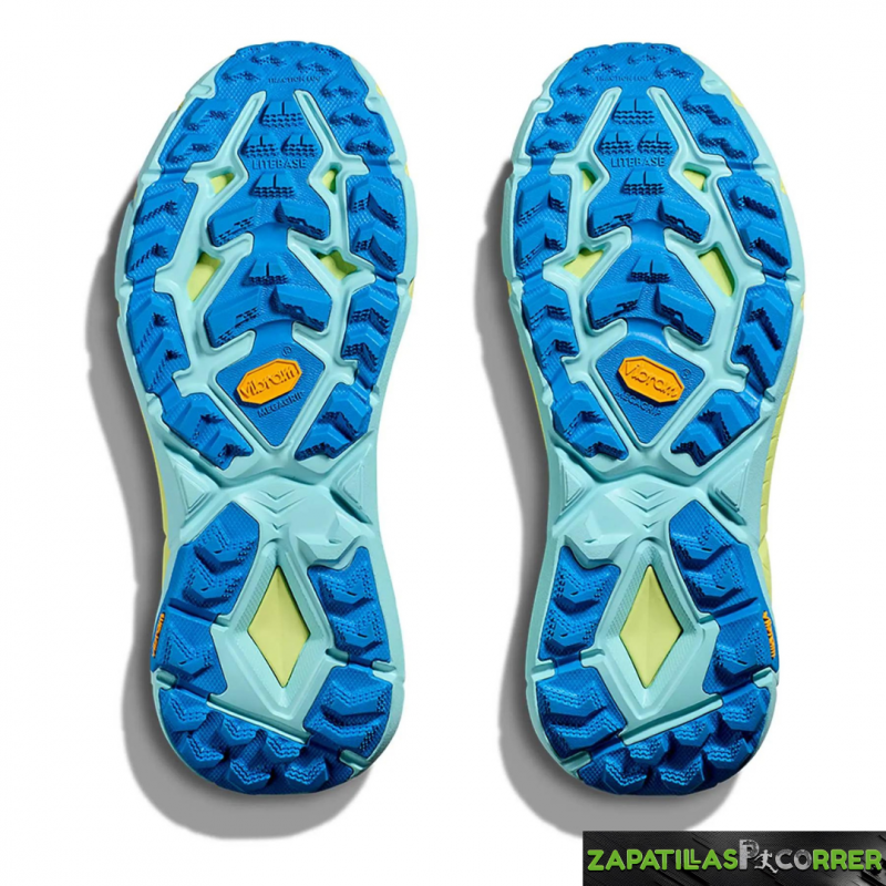 Zapatillas HOKA Mafate Speed 4 Rojo Fuego Anaranjado Verde