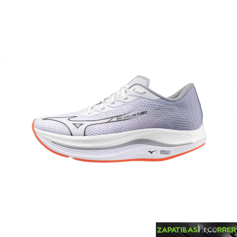 Zapatillas Mizuno Wave Rebellion Flash 2 Gris Blanco