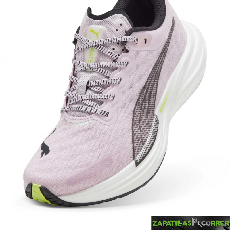 Zapatillas Puma Deviate NITRO 2 Radiant Run Rosa Negro Mujer