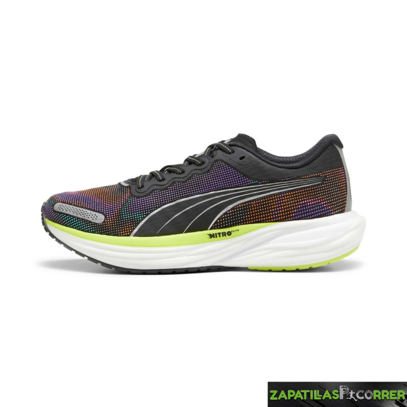 Zapatillas Puma Deviate NITRO 2 Psychedelic Rush Negro Verde Gris
