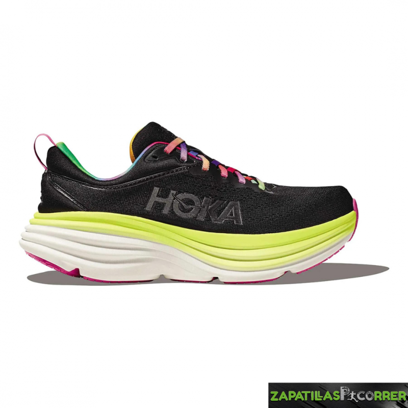 Zapatillas Hoka Bondi 8 Negro Multicolor
