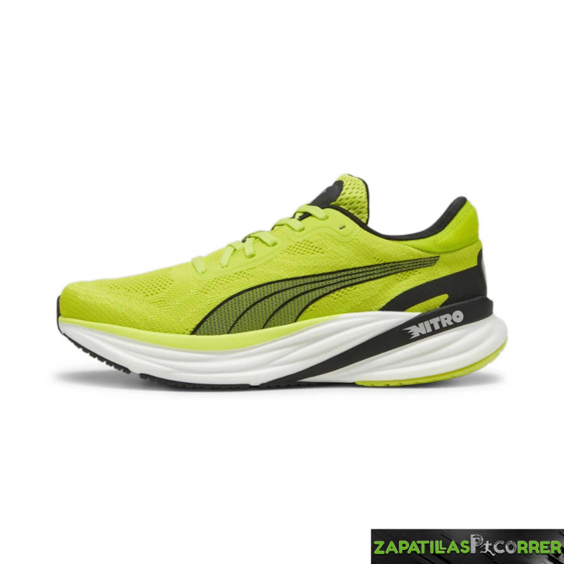 Zapatillas Puma Magnify Nitro 2 Amarillo Fluor Negro