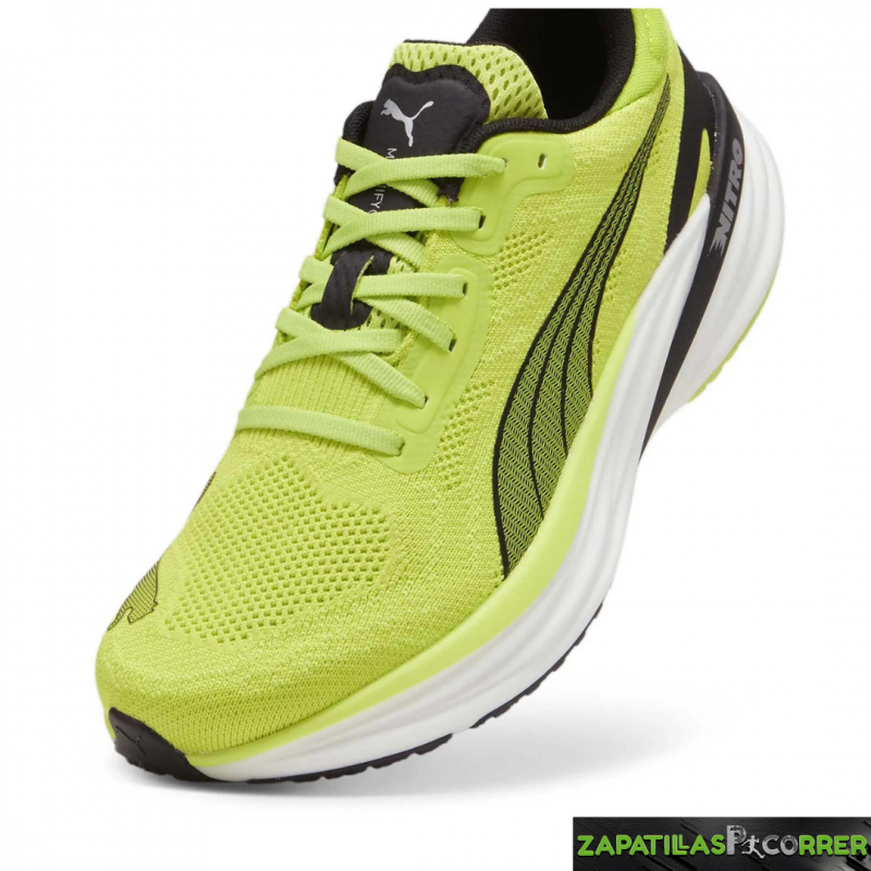 Zapatillas Puma Magnify Nitro 2 Amarillo Fluor Negro