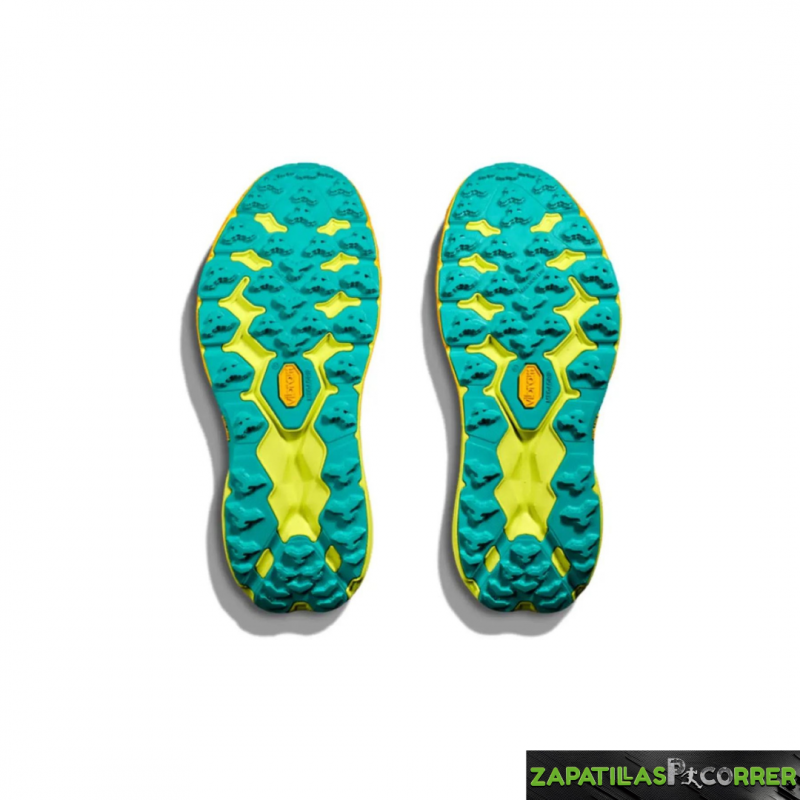 Zapatillas HOKA Speedgoat 5 Naranja Intenso Azul Verde