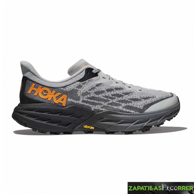 Zapatillas HOKA Speedgoat 5 Gris Claro Negro Naranja