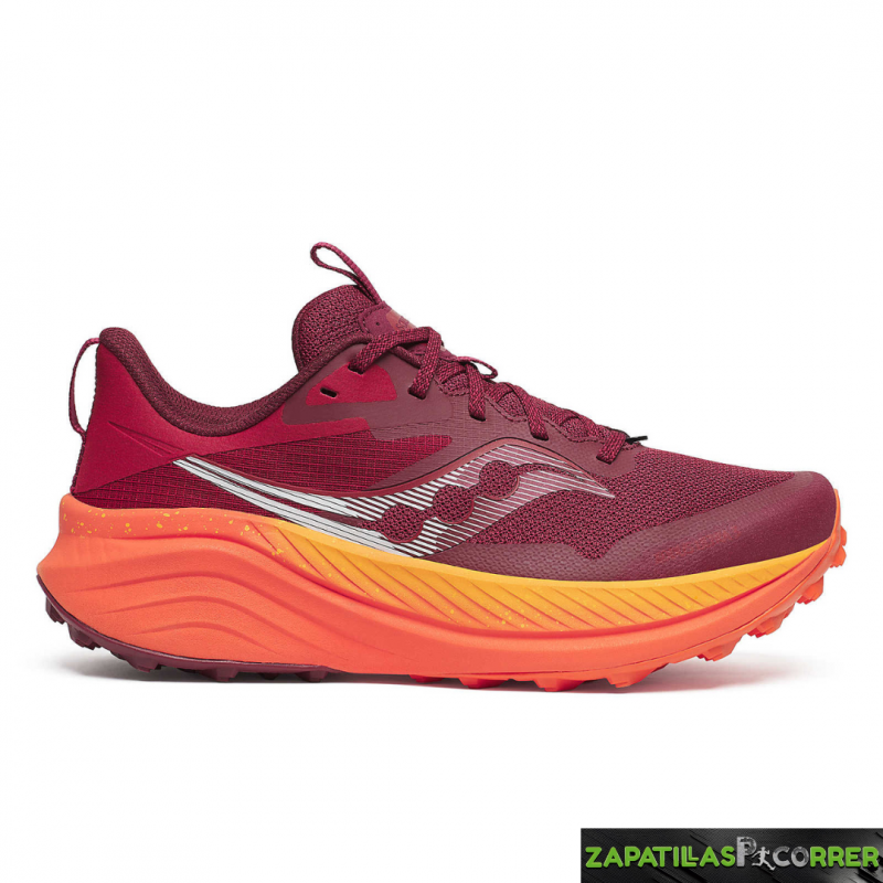 Zapatillas Saucony Xodus Ultra 3 Granate Naranja Mujer