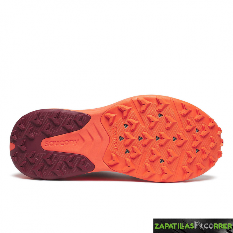 Zapatillas Saucony Xodus Ultra 3 Granate Naranja Mujer