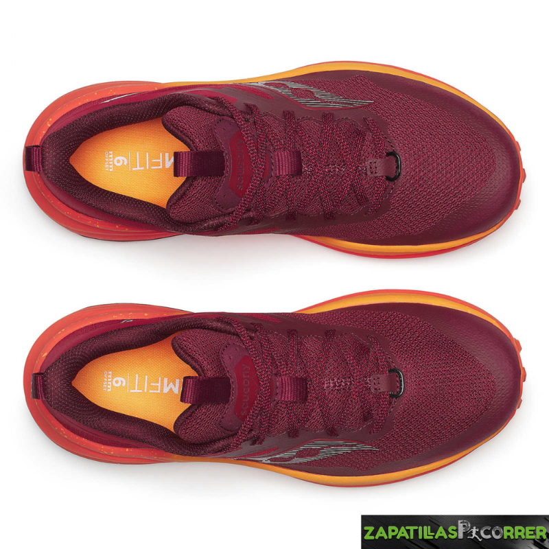 Zapatillas Saucony Xodus Ultra 3 Granate Naranja Mujer